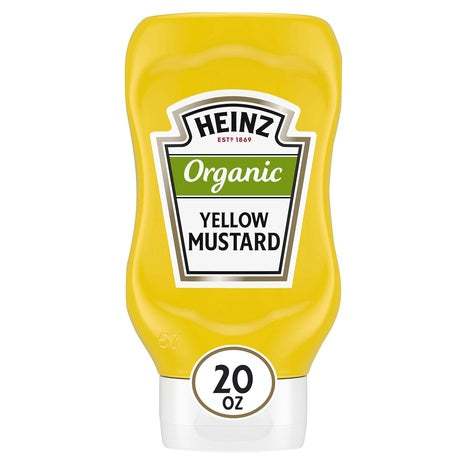 6 Heinz Organic Yellow Mustard Bottles
