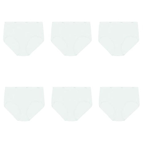 6-Pack Women's High-Waisted Moisture-Wicking Cotton Panties