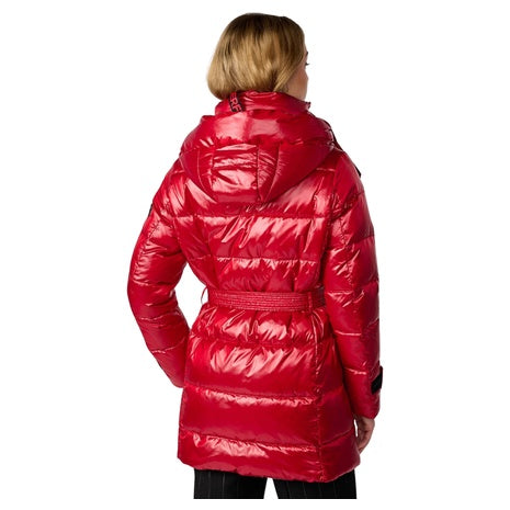 Contrast Belted Short Puffer