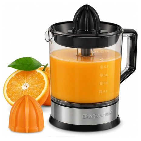 40-Oz Elite Gourmet 40W Electric Citrus Juicer With 2 Cones