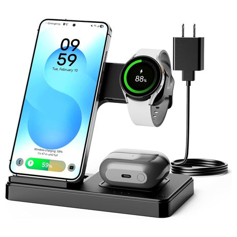 3-in-1 Foldable Wireless Charging Station Stand