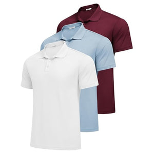 3 Men's Quick Dry Polo Shirts