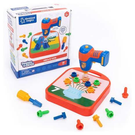Design & Drill ABCs & 123s Building Construction Toy