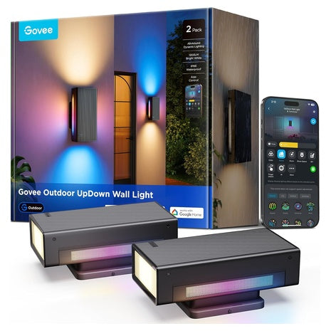 2-Pack Govee Outdoor UpDown Smart Porch Wall Lights