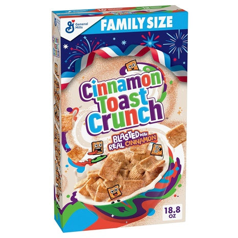 Family Size Box Cinnamon Toast Crunch Breakfast Cereal