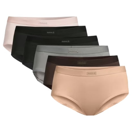 6-Pack Reebok Women's Sport Hipster Panties (Various)