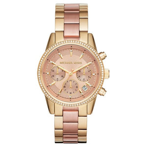 Michael Kors Women's Bryant Chronograph Steel and Pavé Crystal Watch