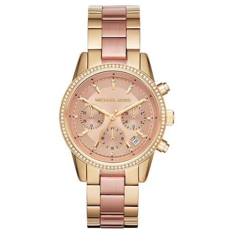 Michael Kors Women's Bryant Chronograph Steel and Pavé Crystal Watch