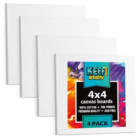 4-Pack 4x4 Canvas Boards