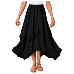 Women’s High-Waisted Tiered Ruffle Maxi Skirt (3 Styles)