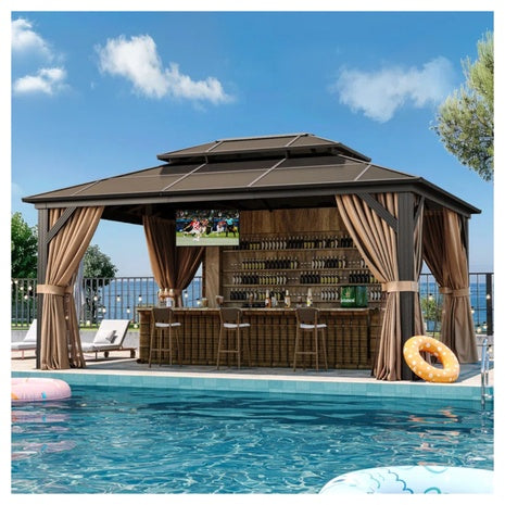 JolyDale 16 X 12 Feet Metal Patio Gazebo