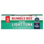 3 Bumble Bee Chunk Light Tuna In Water Cans