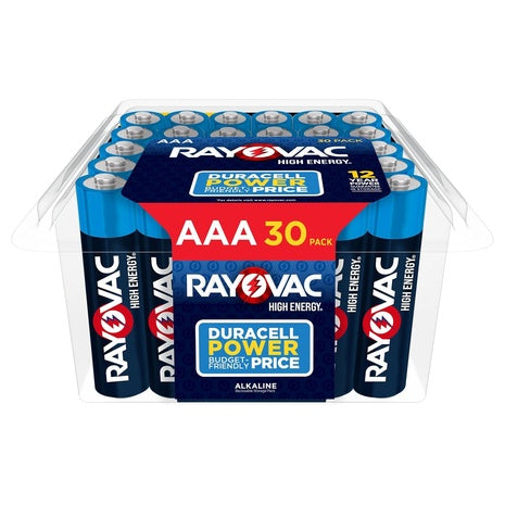 30-Count Rayovac High Energy Alkaline AAA Batteries