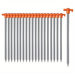 20-Pack 9.84" Heavy Duty Galvanized Non-Rust Tent Stakes