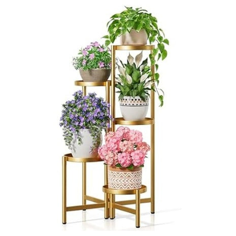 NQW 5-Tier Tall Plant Stand Corner Metal Flower Pot Stands