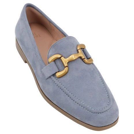 Time and Tru Women's Faux Microsuede Buckle Loafers