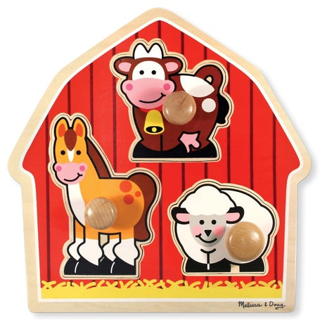 Melissa & Doug Barnyard Animals Jumbo Knob Puzzle