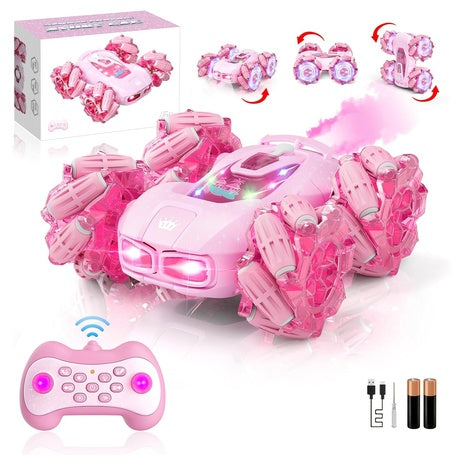 Girls 4WD RC Stunt Car with 360° Spins & Drift