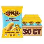 30 Snack Bags Hippeas Groovy White Cheddar Chickpea Puffs (0.8oz)