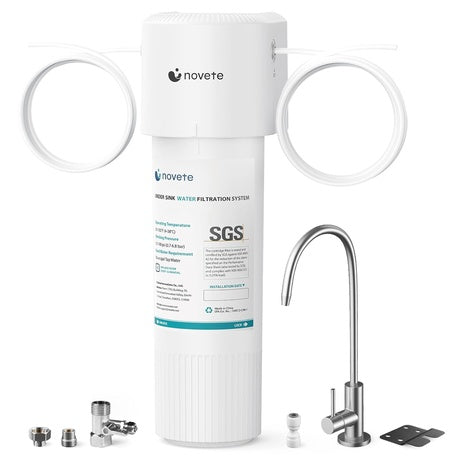 Novete UWF0A-KPC Under Sink Water Filter System W/ Faucet