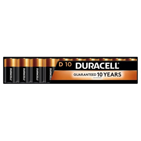 10 Duracell Coppertop D Batteries