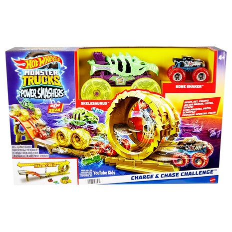 Hot Wheels Monster Trucks Power Smashers Race & Chase Challenge