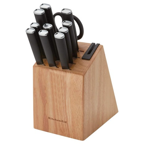 12-Piece KitchenAid Classic Knife Block Set w/ Built in Sharpener