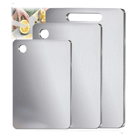 3-Piece Titanium Cutting Board Set