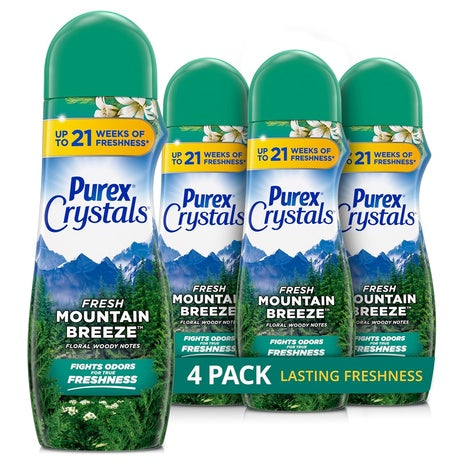 4 Purex Crystals In-Wash Fresh Mountain Breeze Scent Booster