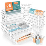 28-Piece Will Oak Clear Drawer Organizer Set