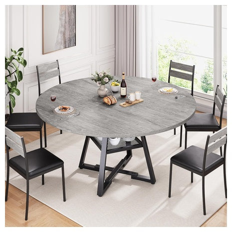 Jocoevol 51" Round Dining Table For 6