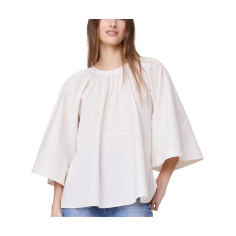 Cotton Poplin Convertible Trapeze Top