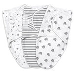 3-Pack Gllquen Baby Organic Cotton Swaddle Blankets