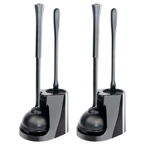 2 Heavy Duty Toilet Brush and Plunger Set