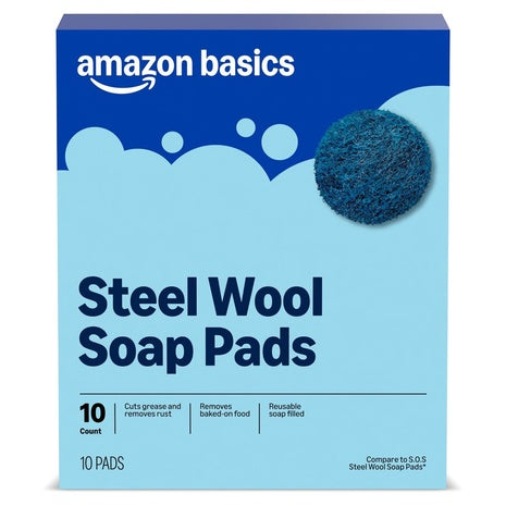 10 Amazon Basics Steel Wool Soap Pads