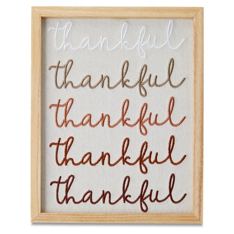 Thankful Embroidered Wall Decor