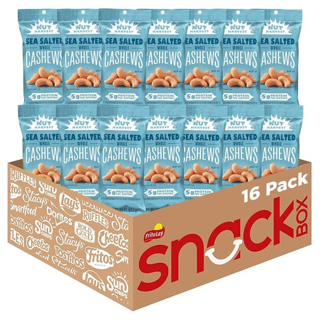 16-Pack Nut Harvest Sea Salted Whole Cashews (2.25oz)