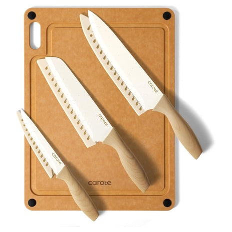Carote 7-Piece Knife & Cutting Board Set