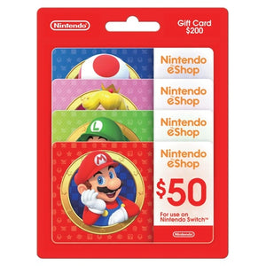 4 $50 Nintendo eShopeGift Cards
