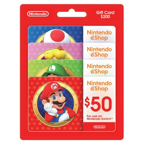 4 $50 Nintendo eShopeGift Cards