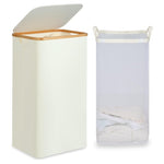 100L Laundry Basket with Lid and Removable Bag