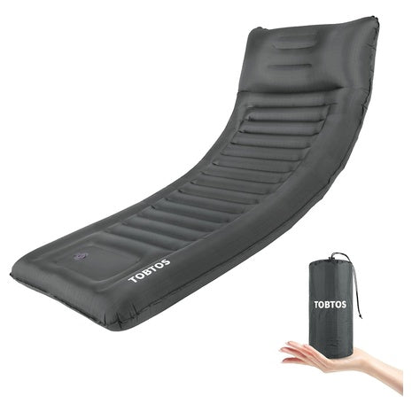 6" Tobtos Inflatable Camping Sleeping Pad With Pillow