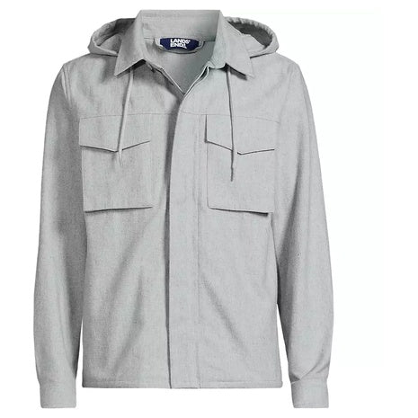 Men's Hooded Flannel Shirt Jacket