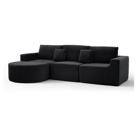 Korser 110" L-Shaped Modular Sectional Sofa With Chaise