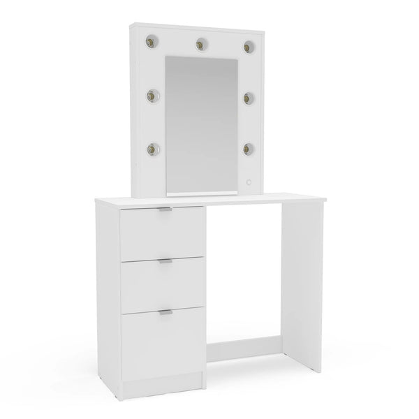 3-Drawer Lighted Vanity Table