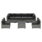 7-Piece LazySunsets Wicker Rattan Patio Furniture Set