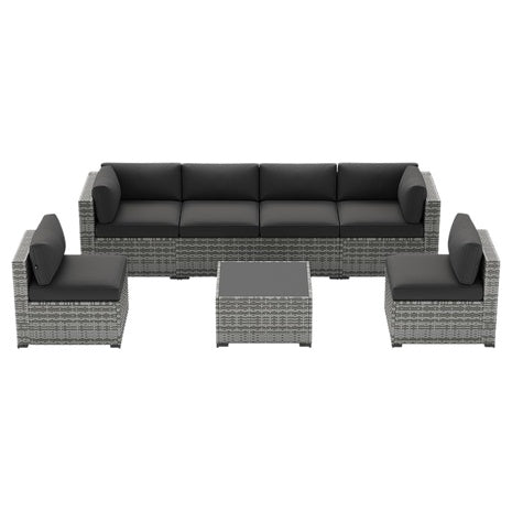 7-Piece LazySunsets Wicker Rattan Patio Furniture Set