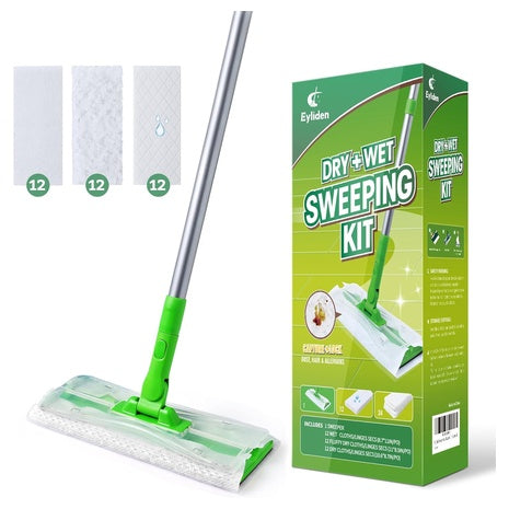 Eyliden 360 Swivel Sweeper Mop with 36 Cloths