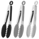 Set Of 3 Heat-Resistant Silicone Serving Tongs
