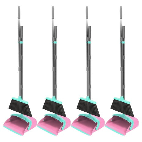 4-Pack Broom & Dustpan Set